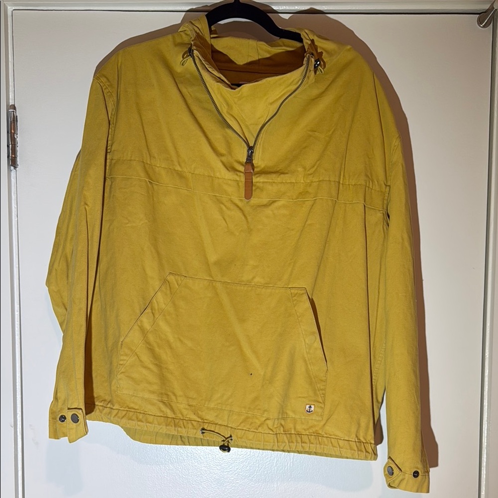 Armor Lux Yellow Windbreaker Popover Jacket